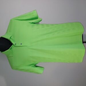 PGA Tour Pro Series Lime Green Short Sleeve Men's Golf Polo Shirt Size Medium
